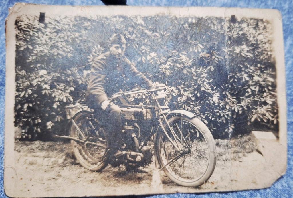 WW1 Photo soldat motocycliste belge 1918, Enlèvement ou Envoi