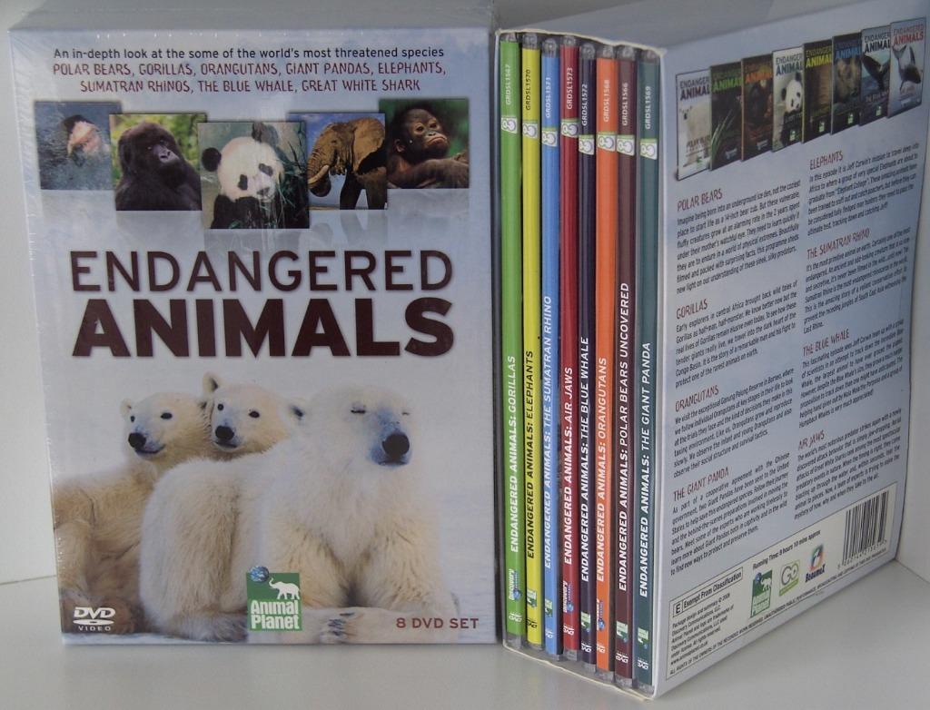 BESCHERMDE DIEREN 8 DVD BOX NIEUW ANIMAL PLANET ENDANGERED, Alle leeftijden, Boxset, Natuur, Ophalen of Verzenden