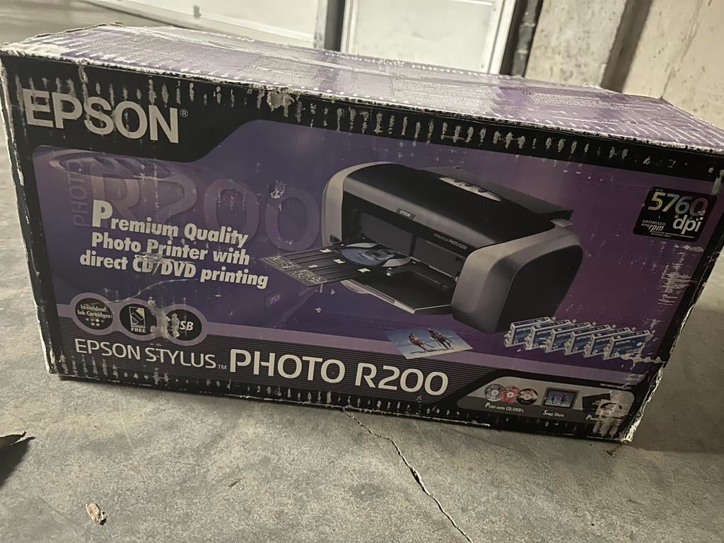 Epson Stylus Photo R200 fotoprinter — CD/DVD-afdrukken, Ophalen, Zo goed als nieuw, Printer