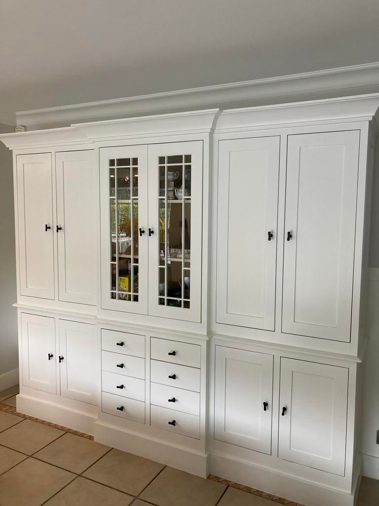 Grote landelijke keukenkast., Huis en Inrichting, Ophalen, Gebruikt, 200 cm of meer, Wit