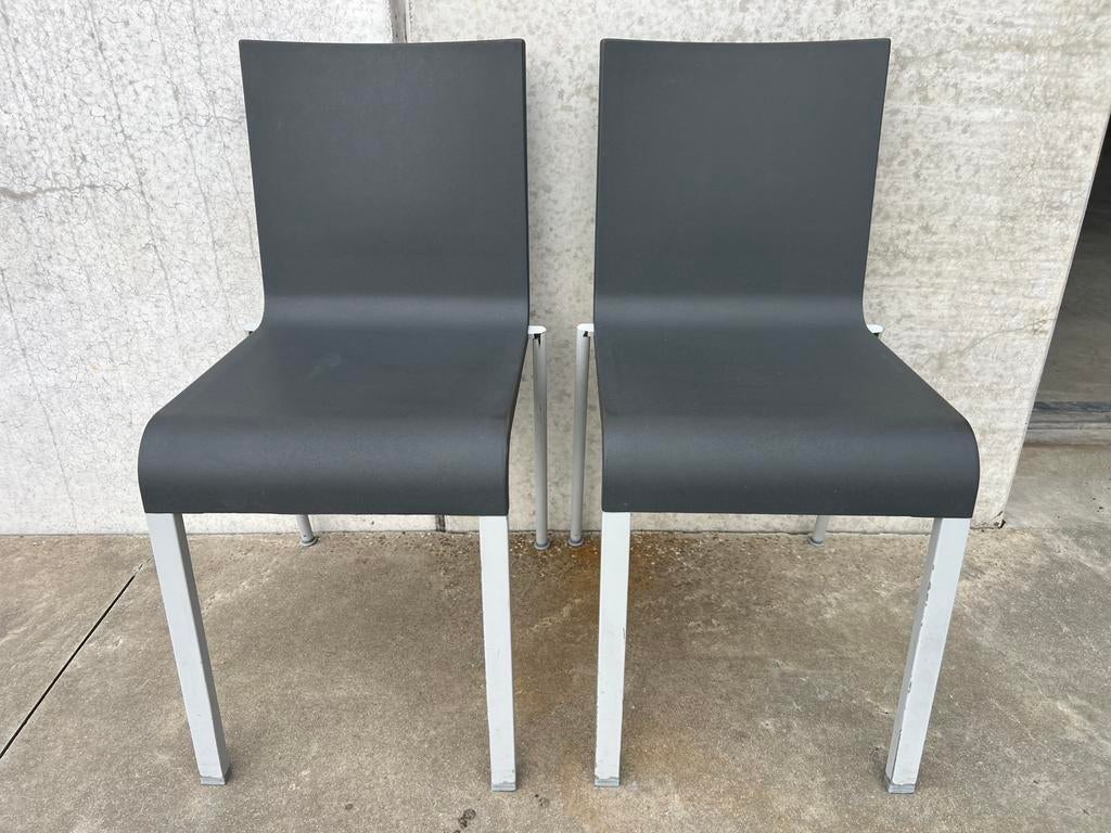 Vitra maarten van severen stoel .03, Maison & Meubles, Chaises, Utilisé, Cinq, Six Chaises ou plus, Synthétique, Métal, Gris, Enlèvement