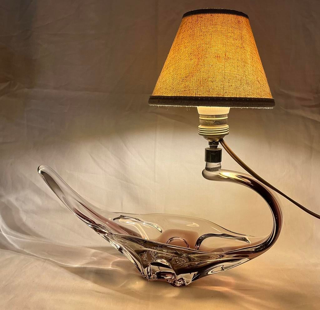 BAYEL France Lampe cygne d'été en verre au design vintage, Collections, Enlèvement ou Envoi, Maison et Meubles