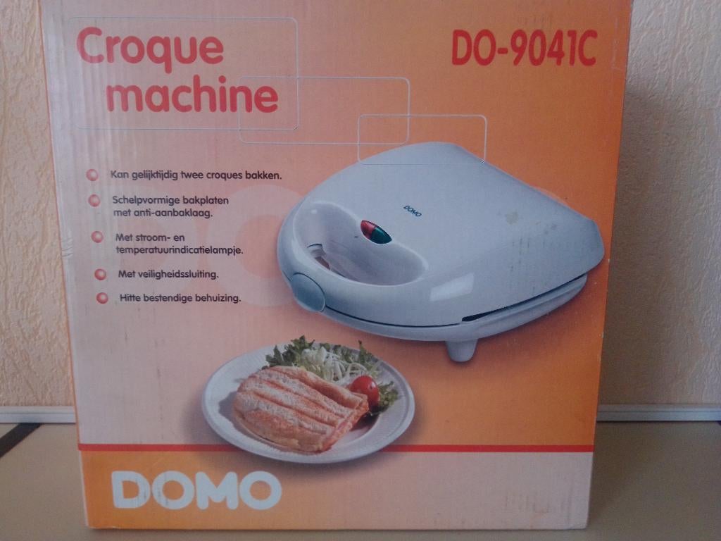 Croque machine DOMO, Elektronische apparatuur, Grillplaten, Ophalen, Zo goed als nieuw, Tafelgrill