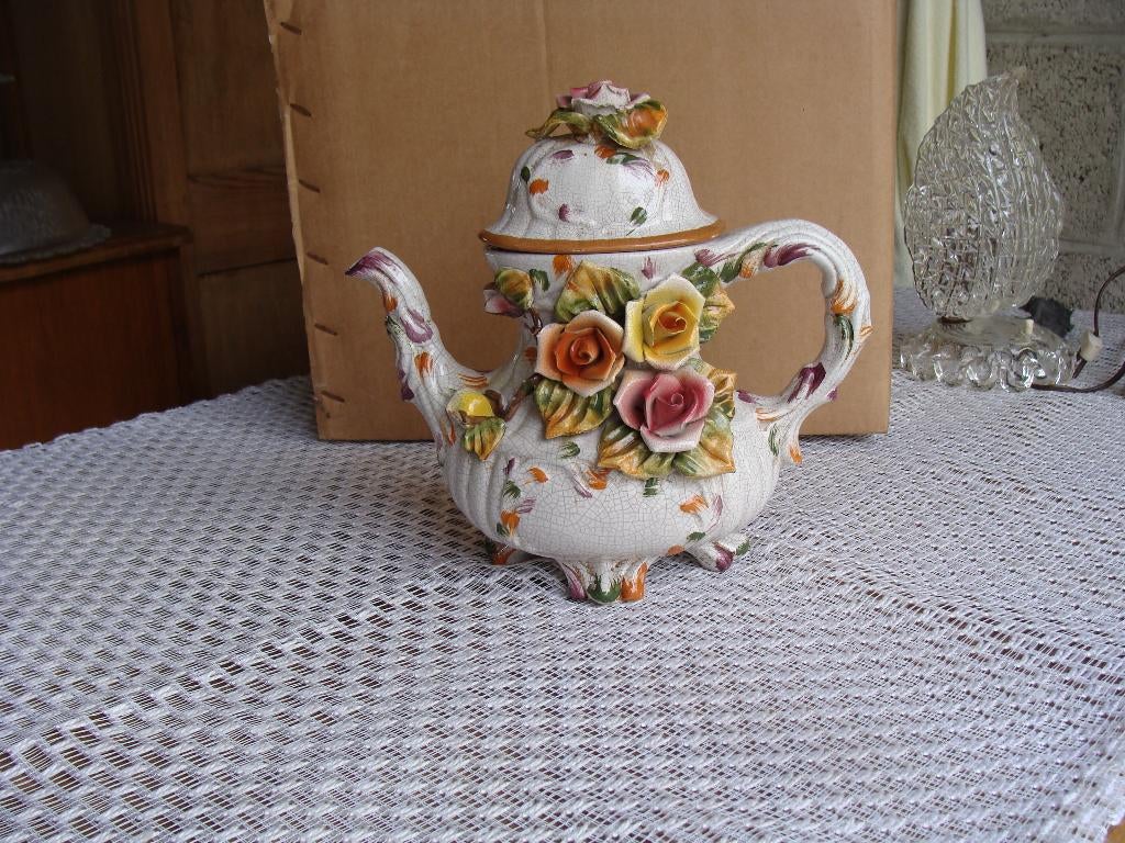 ancienne cafetière signée Bassano, mode Italie vintage, Antiek en Kunst, Antiek | Keramiek en Aardewerk, Ophalen of Verzenden