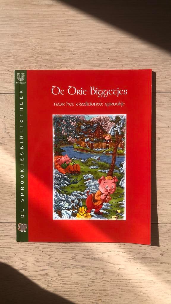 Boek; de drie biggetjes., Livres, Contes & Fables, Enlèvement, Comme neuf