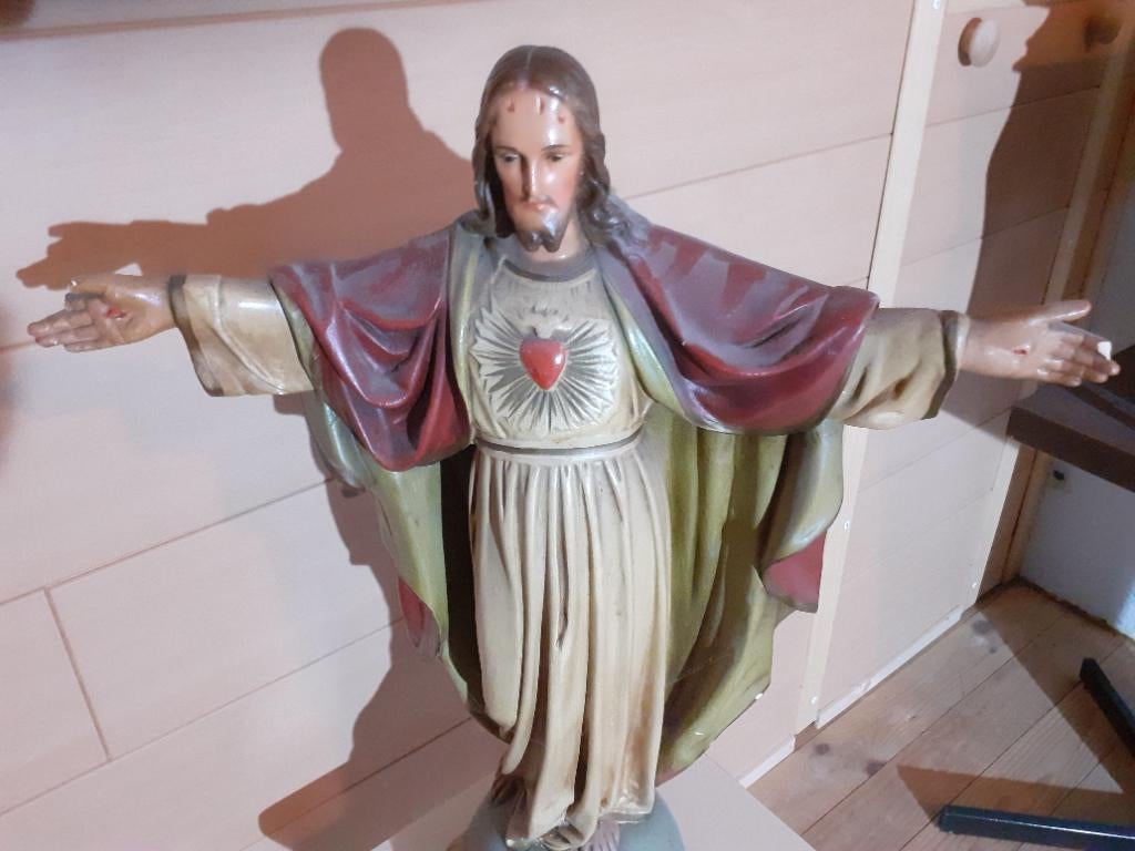 H Hart van Jezus beeld in gips, Enlèvement