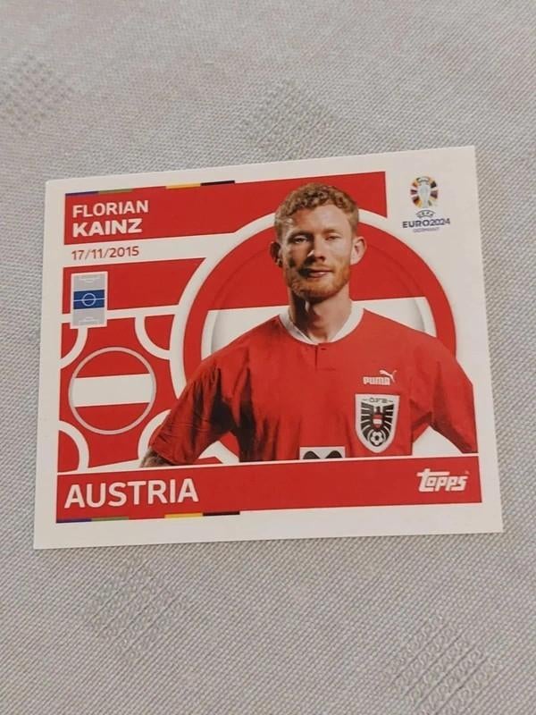 Topps / Sticker / Florian Kainz/Oostenrijk/UEFA Euro 2024, Ophalen of Verzenden, Nieuw, Poster, Plaatje of Sticker