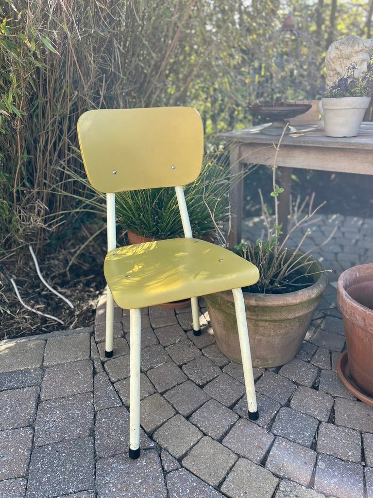 Gele retro Brabantia stoel in heel goede staat, Huis en Inrichting, Ophalen, Zo goed als nieuw