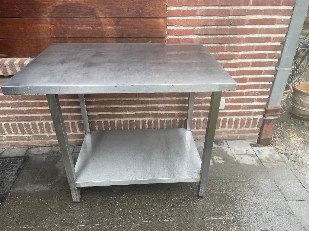 Inox tafel, Ophalen, Gebruikt, Hotelinrichting