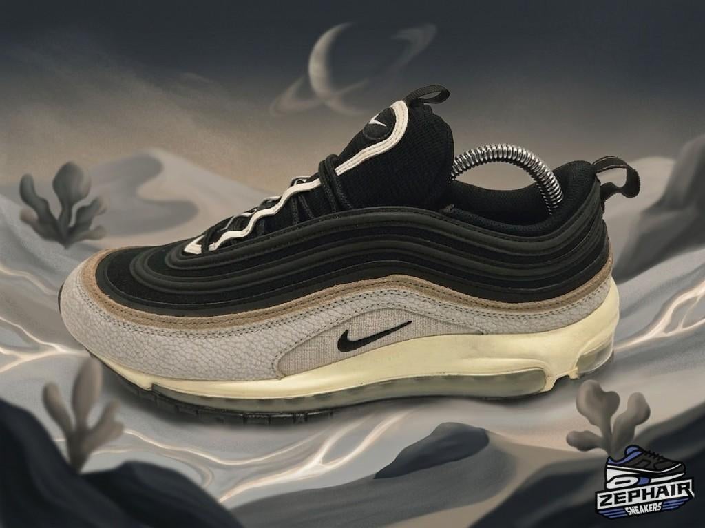 Nike Air Max 97 'Light Bone/Khaki Black' EU44 2023, Enlèvement ou Envoi, Nike, Porté, Baskets