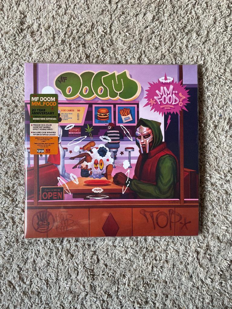 LP MF DOOM MM..FOOD 20 year ANNIVERSARY (met hype stickers), CD & DVD, Vinyles | Dance & House, Comme neuf, Autres genres, 12 pouces