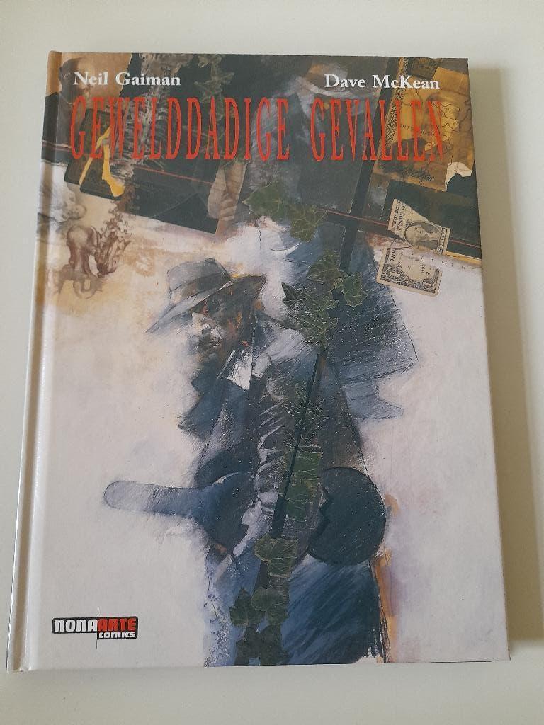 Strip - Neil Gaiman - Dave Mc Kean - Gewelddadige Gevallen, Ophalen of Verzenden, Zo goed als nieuw, Neil Gaiman
