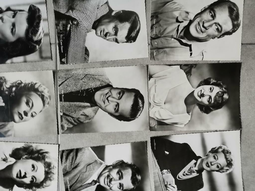 Foto's filmsterren uitgave chocolatier clovis pepinster, Collections, Enlèvement ou Envoi, Photo, Utilisé, 1940 à 1960