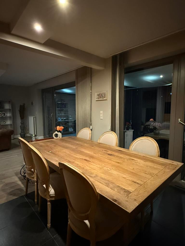 Eettafel te koop, Huis en Inrichting, Tafels | Eettafels, Ophalen, Overige materialen, Gebruikt, 100 tot 150 cm