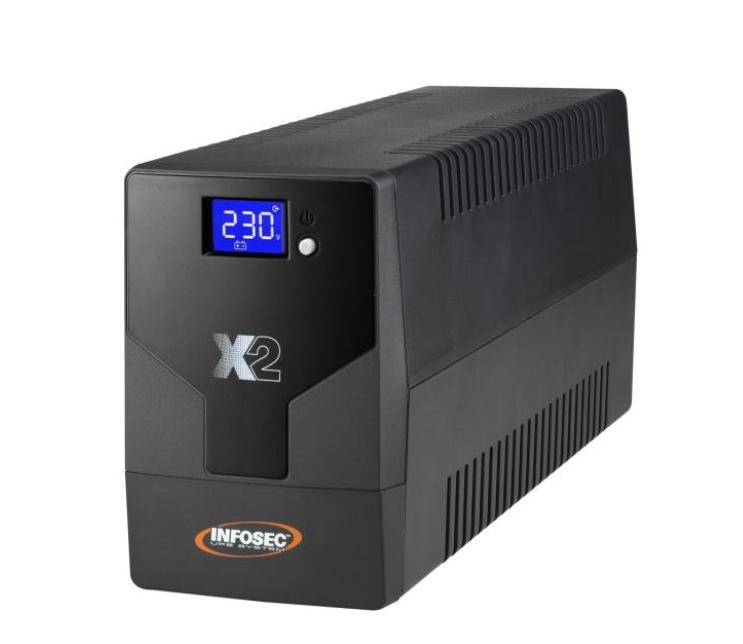 UPS Infosec X2 LCD Touch 1000 FR/Schuko – 1000VA / 600W, Informatique & Logiciels, Alimentations de secours (UPS), Comme neuf