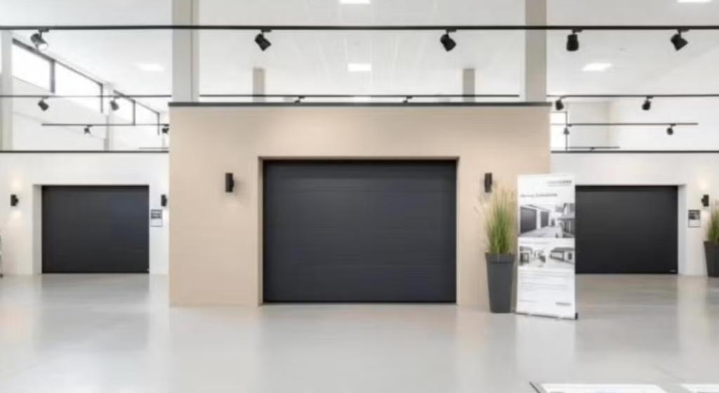 sectionale garagepoort automatische in kit grijs, Ophalen, Gebruikt