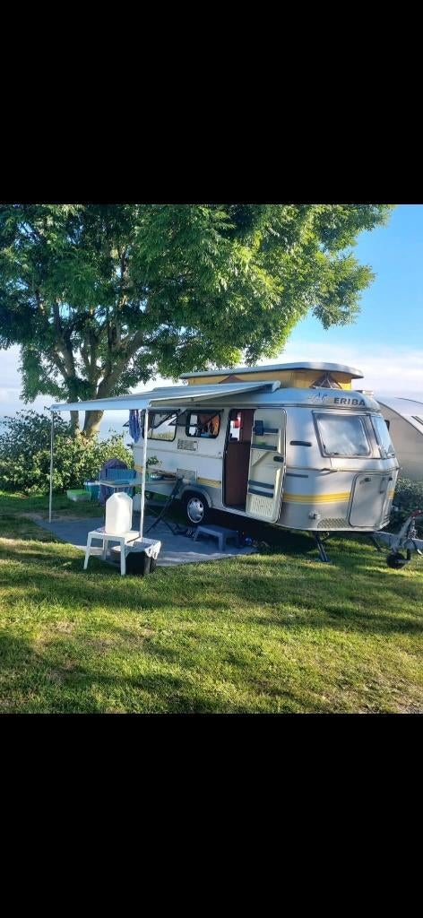 Eriba Touring Triton 430, Caravans en Kamperen, Dwarsbed, Treinzit, 4 tot 5 meter, Eriba