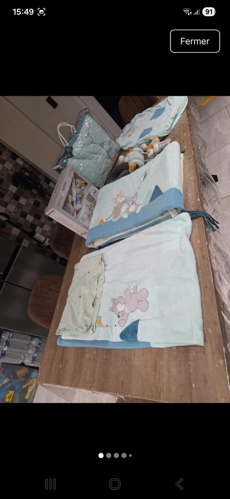 Lot pour parc et lit bébé nattou, Enfants & Bébés, Enlèvement, Housse de couette