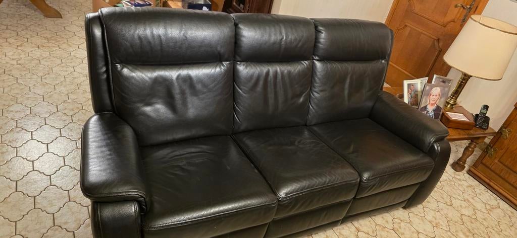 Leren salon, Huis en Inrichting, Zetels | Zetels, Ophalen