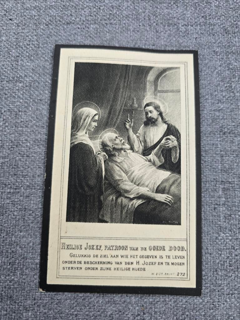 Carte de décès 1929, Diest, Enlèvement ou Envoi, Image pieuse