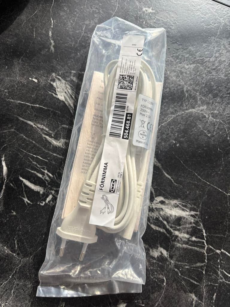 Cordon d'alimentation IKEA Förnimma, Informatique & Logiciels, Pc & Câble réseau, Enlèvement, Comme neuf