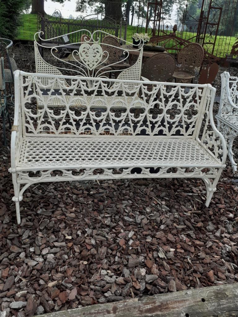 SUPERBE BANC DE JARDIN EN FONTE PATINEE, Enlèvement, Utilisé, Autres matériaux