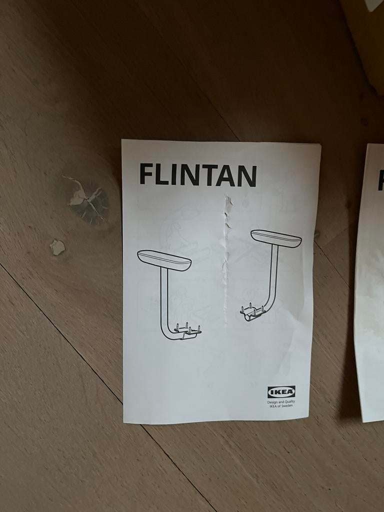 Armsteunen voor Flintan bureaustoel Ikea, Huis en Inrichting, Bureaus, Ophalen, Nieuw, Bureau