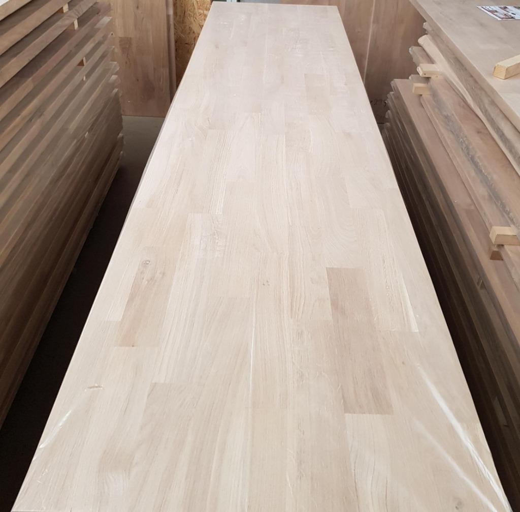 Eiken keukenbladen lengte van 100 tot 420cm, 64cm diep x40mm, Ophalen, Nieuw, Hout, 20 tot 50 mm