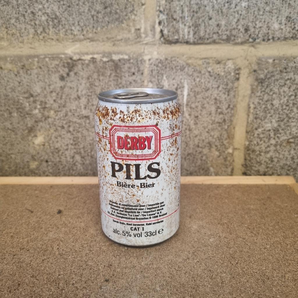 Canette de bière Derby Pils, Enlèvement ou Envoi, Utilisé, Bouteille(s), Autres marques