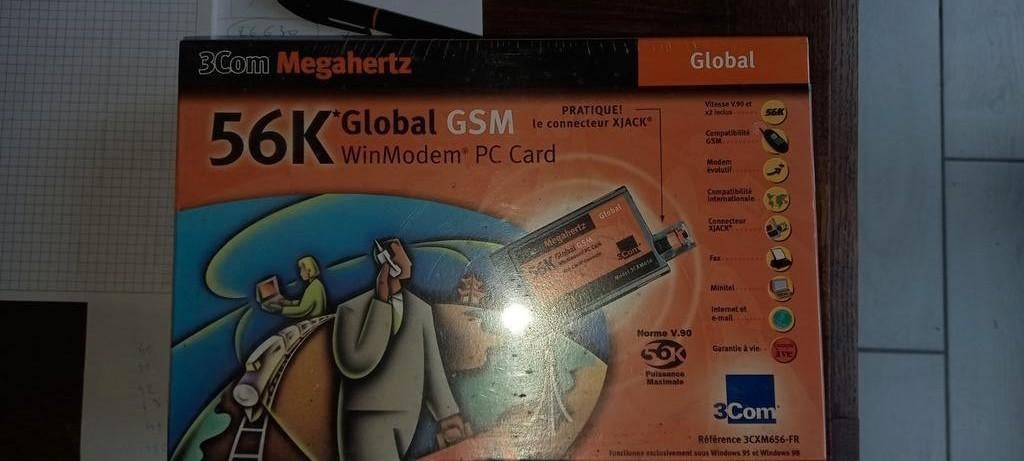 Carte global gsm winmodem pc card 56k, Enlèvement ou Envoi