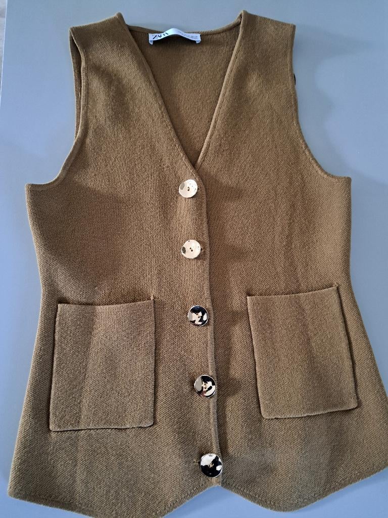 Nieuwe bruine gilet Zara, Neuf, Enlèvement ou Envoi, Brun, Zara