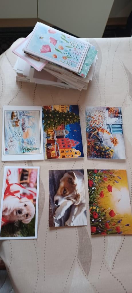 Vintage wenskaarten, Ophalen