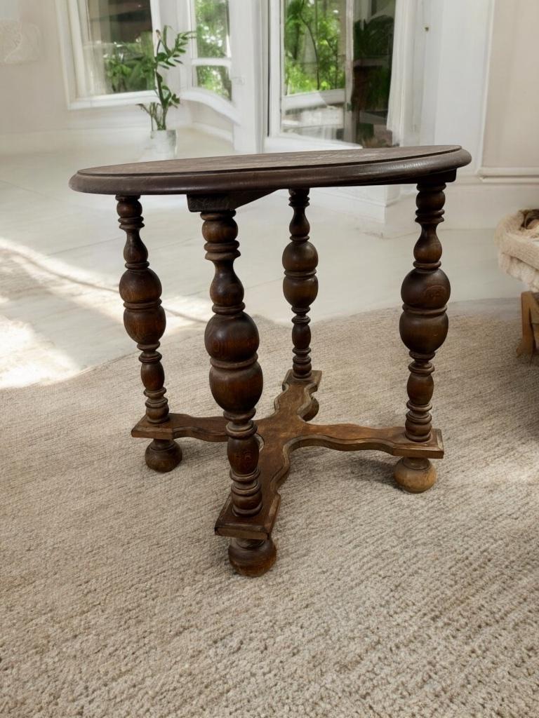 vintage houten bijzettafel / etagere / plantentafel, Antiek en Kunst, Ophalen of Verzenden