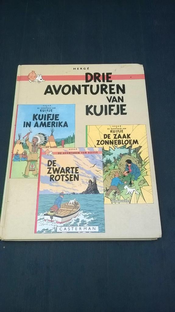 Kuifje: Drie avonturen van Kuifje, Boeken, Gelezen, Hergé (George Rémi), Eén stripboek, Ophalen of Verzenden