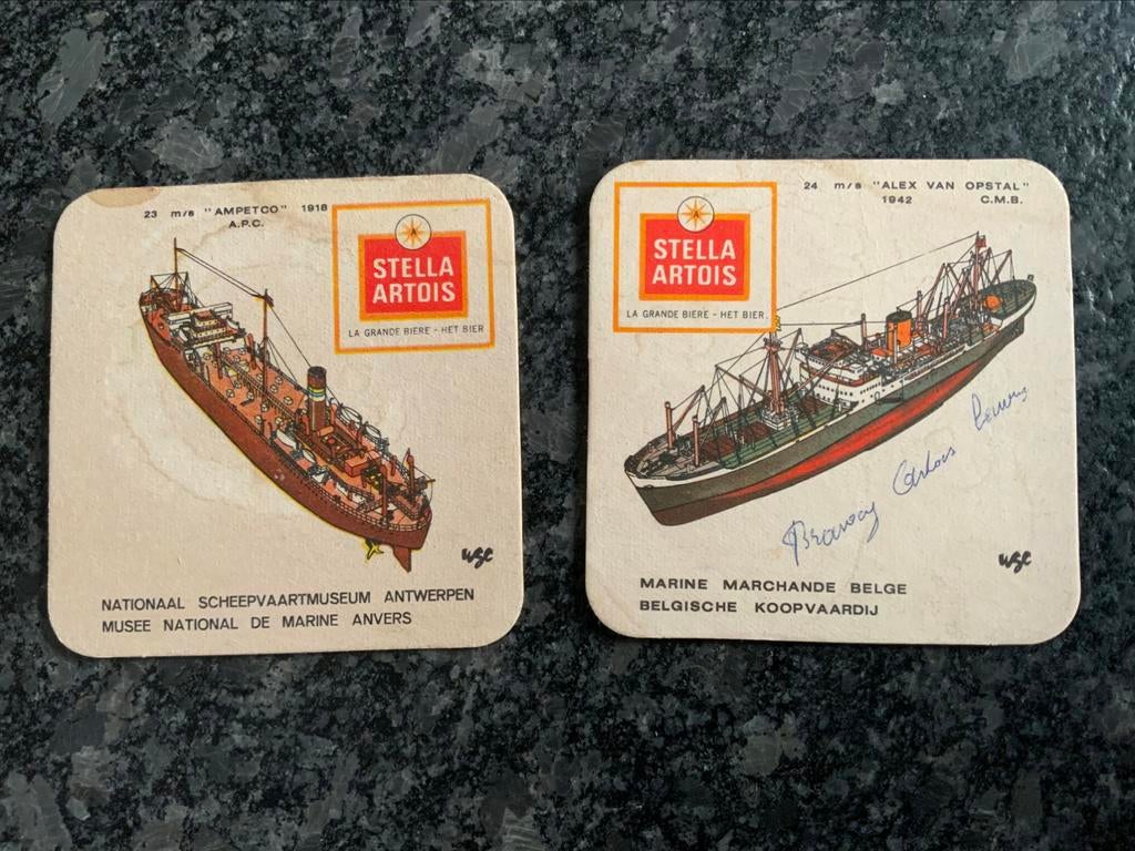 bierkaartjes stella artois het bier 2 stuks, Verzamelen, Ophalen of Verzenden, Zo goed als nieuw, Stella Artois