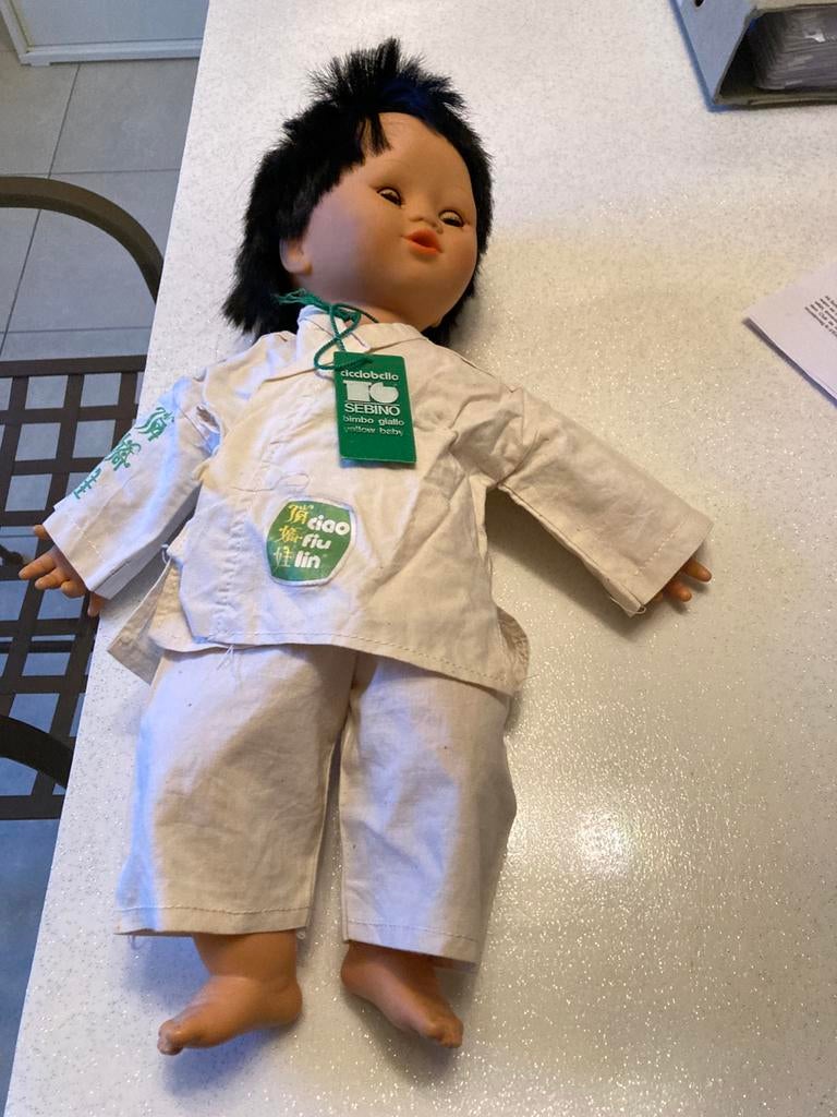 cicciobello sebino yellow baby N°234/poupée asiatique asian, Enlèvement, Utilisé