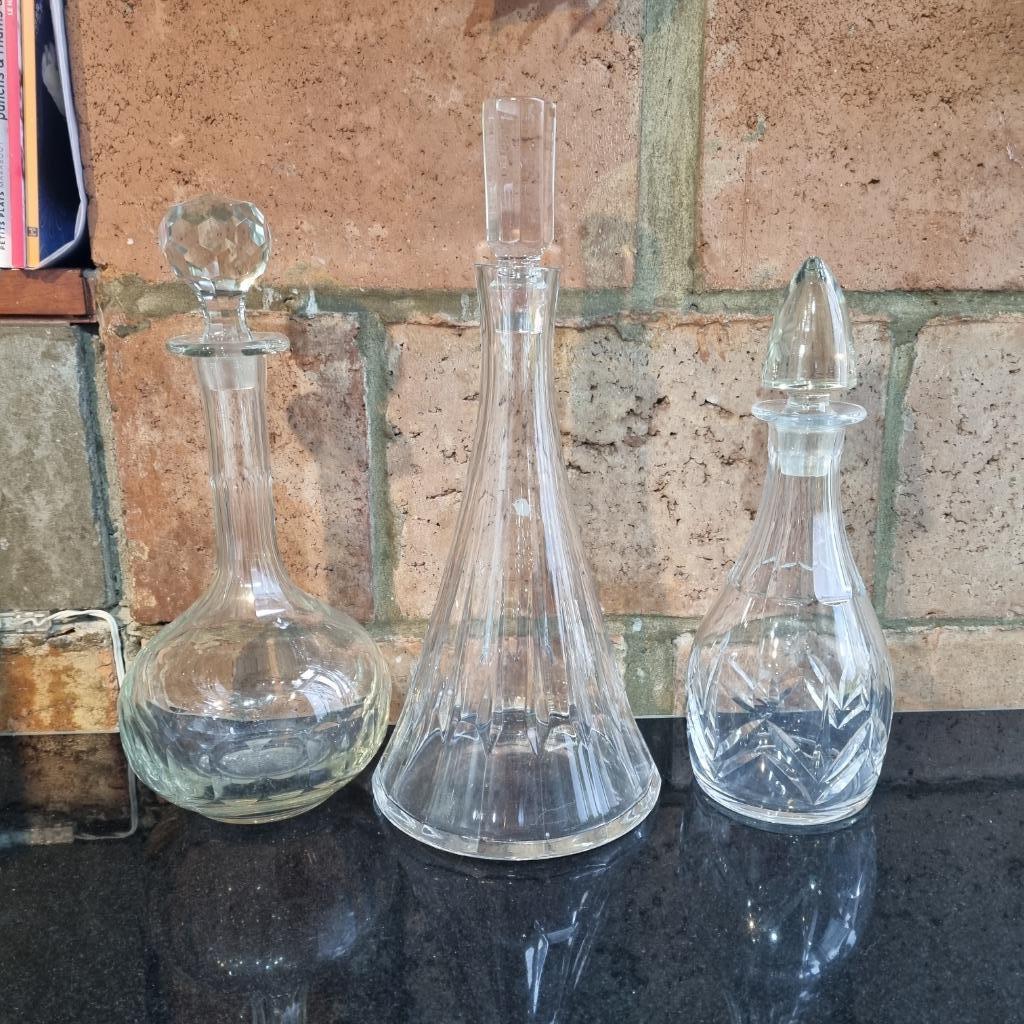 Carafes en verre ou cristal transparent, Enlèvement ou Envoi