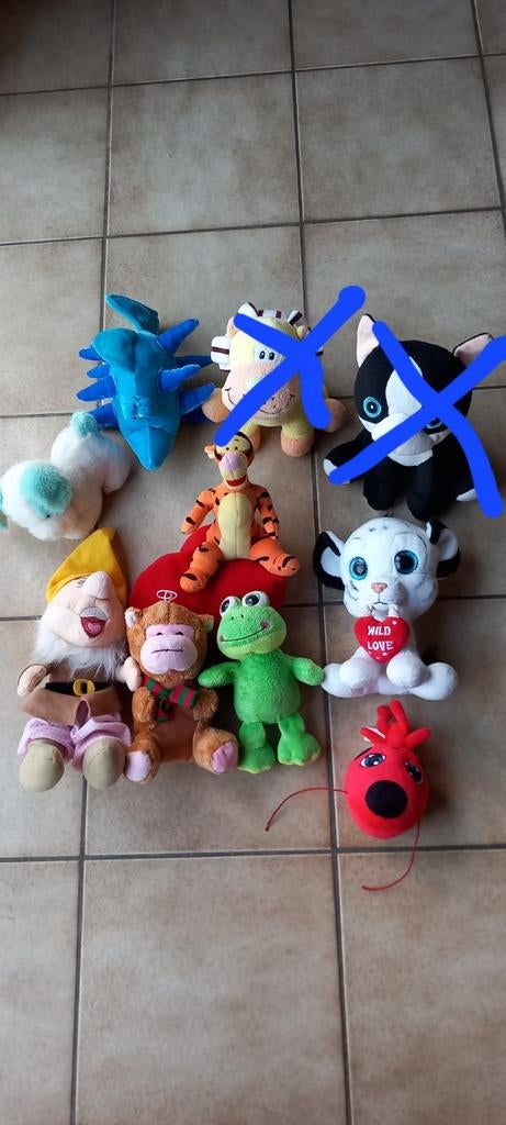 Knuffels Sneeze, tijgertje Winnie, kikker, vis, hond, beer, Kinderen en Baby's, Speelgoed | Babyspeelgoed, Ophalen of Verzenden