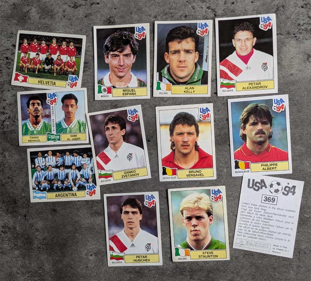 PANINI autocollants foot COUPE DU MONDE USA 94 12X ANNO 1994, Envoi, Comme neuf
