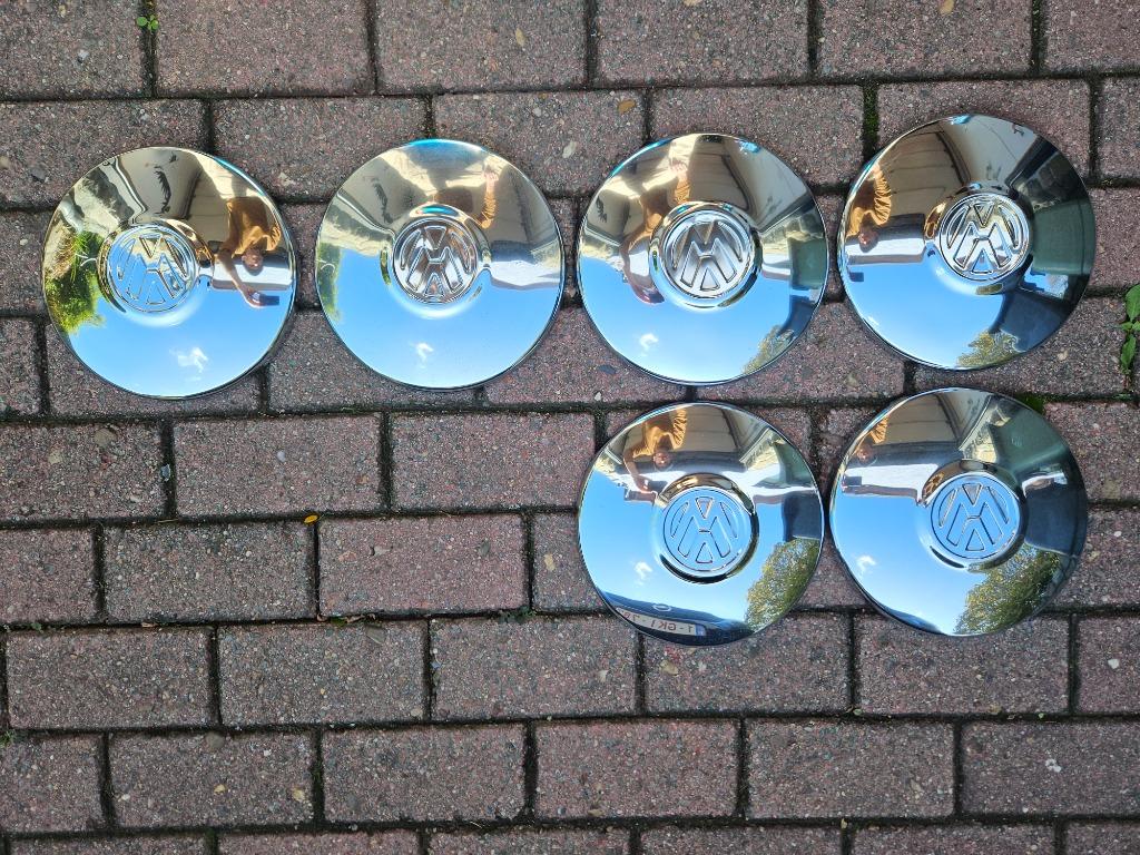 6 enjoliveurs VW chromés, Enlèvement ou Envoi, Utilisé