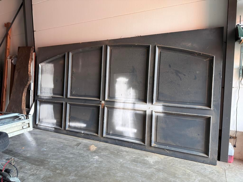 Zware houten garagepoort, Enlèvement, Utilisé, Bois