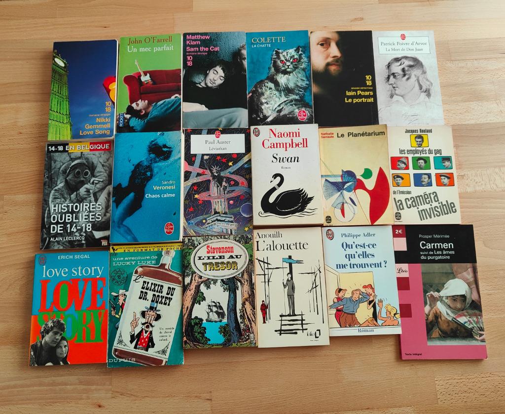 62 romans poche en bon ou très bon état : Hitchcock, Colette, Ophalen of Verzenden, Gelezen