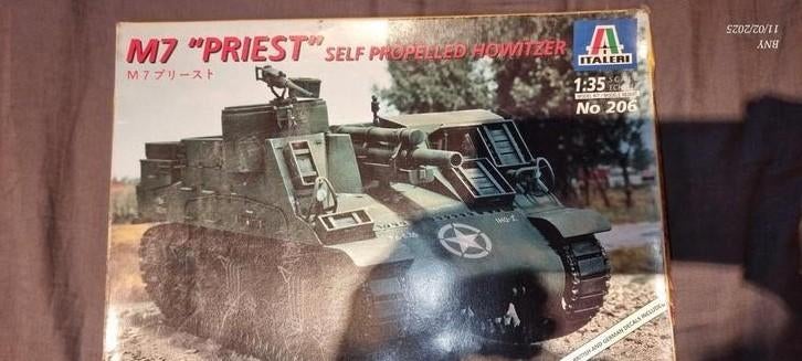 M7 priest italeri 206. 1:35, Ophalen of Verzenden, Zo goed als nieuw