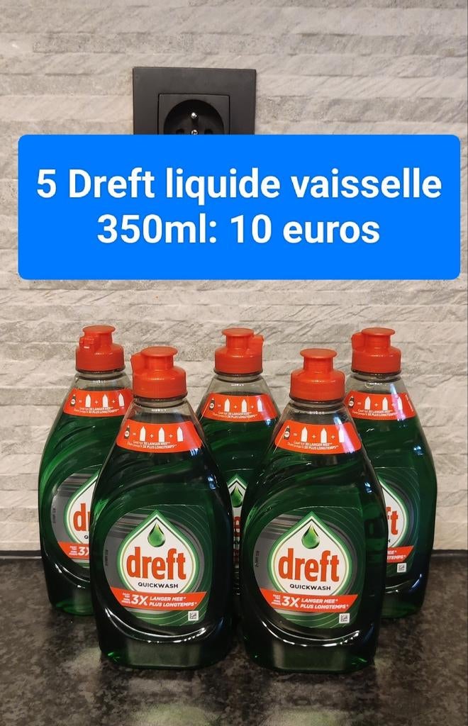5 Dreft liquide vaisselle 350 ml., Enlèvement