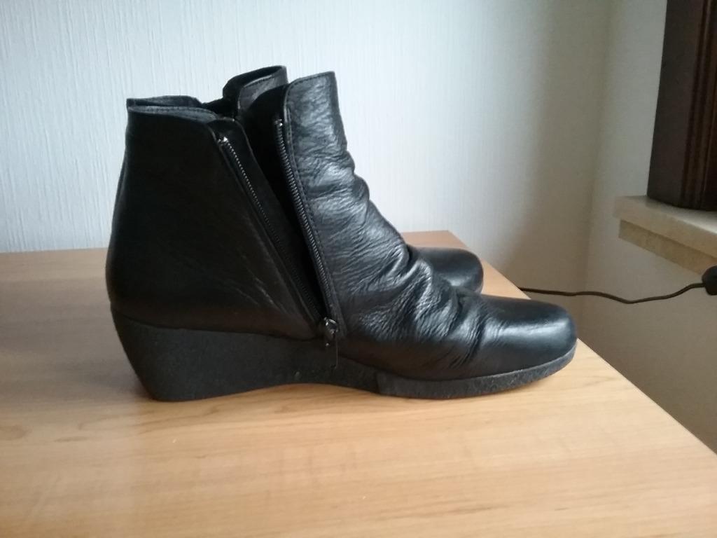 Bottines cuir noir Hush Puppies, Comme neuf, Enlèvement, Hush Puppies, Noir