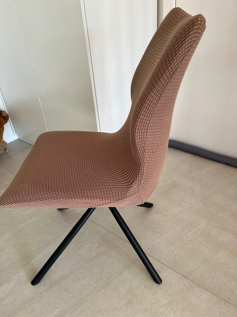 Chaises modernes couleur verte avec housse beige/brun, Maison & Meubles, Chaises, Enlèvement, Comme neuf