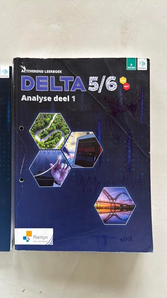 Delta 5/6 analyse deel 1 wiskunde boek plantijn, Enlèvement, Comme neuf