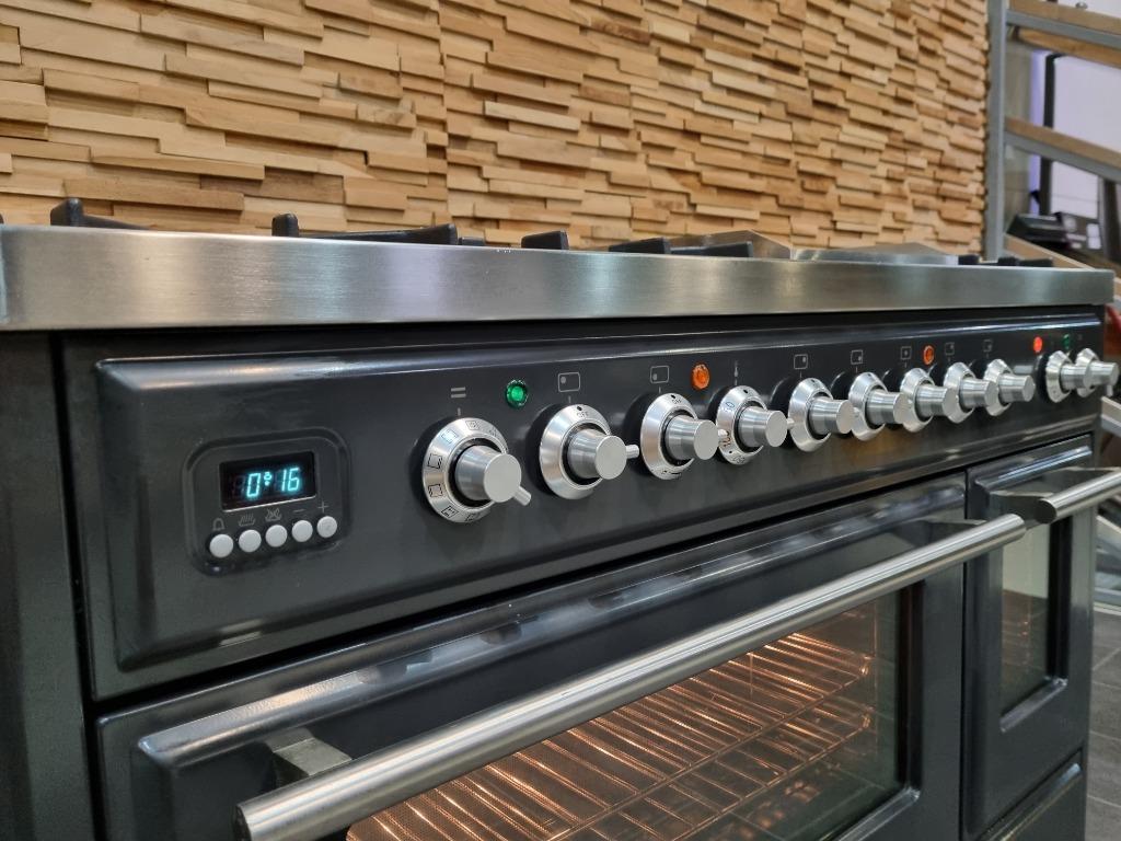 🔥Luxe Fornuis Boretti Majestic 120cm antraciet 7 pit 2 oven, Elektronische apparatuur, Fornuizen, 60 cm of meer, Ophalen of Verzenden