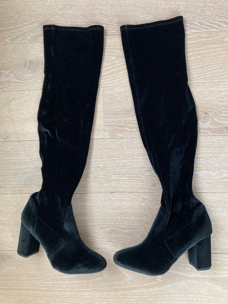 Cuissardes en velours noir Astrid Black Label 38, Vêtements | Femmes, Neuf, Bottes hautes, Noir, Astrid Black Label