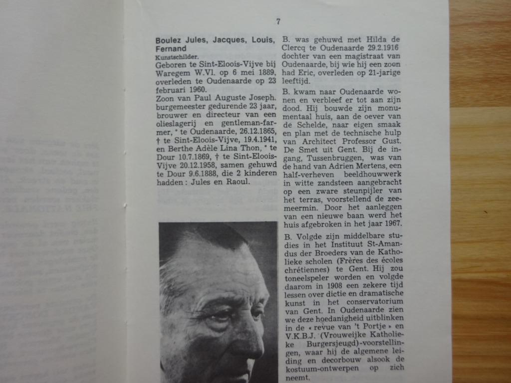 Oudenaarde - Oudenaardse Biografieën  - 1976, Enlèvement ou Envoi, Utilisé